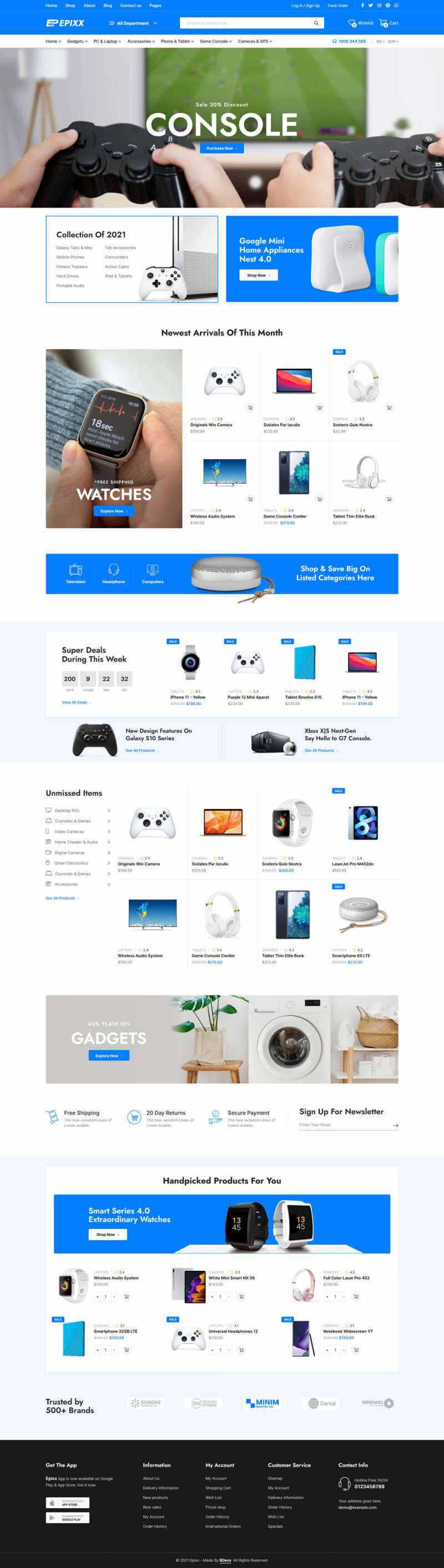 数码产品电子商务HTML响应式模板 - 小辰精品|源码站™