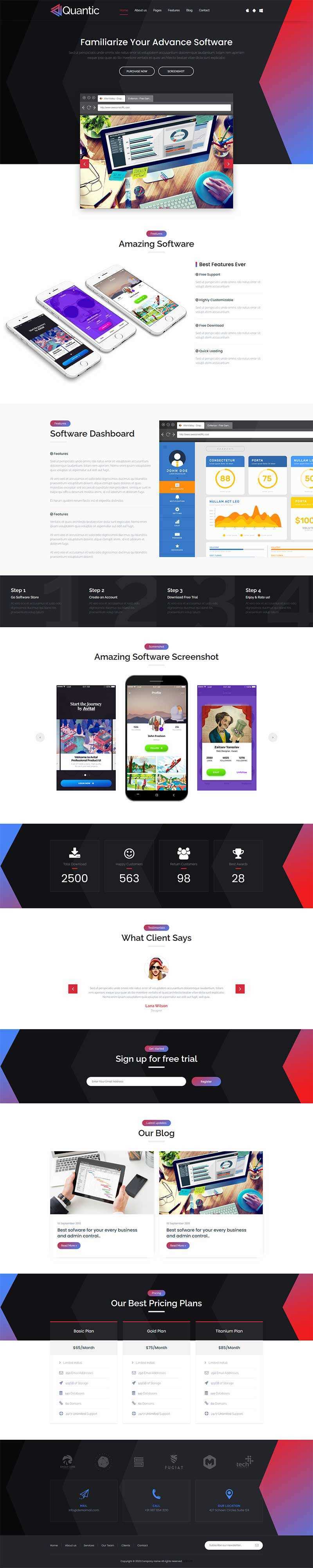 软件开发设计服务公司网站html模板 - 小辰精品|源码站™