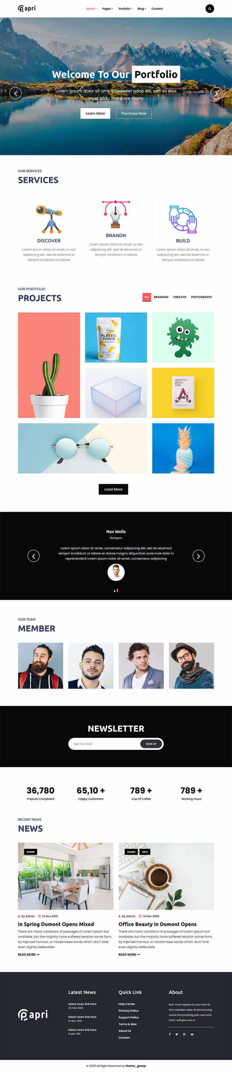 bootstrap多功能的企业介绍展示html5模板 - 小辰精品|源码站™