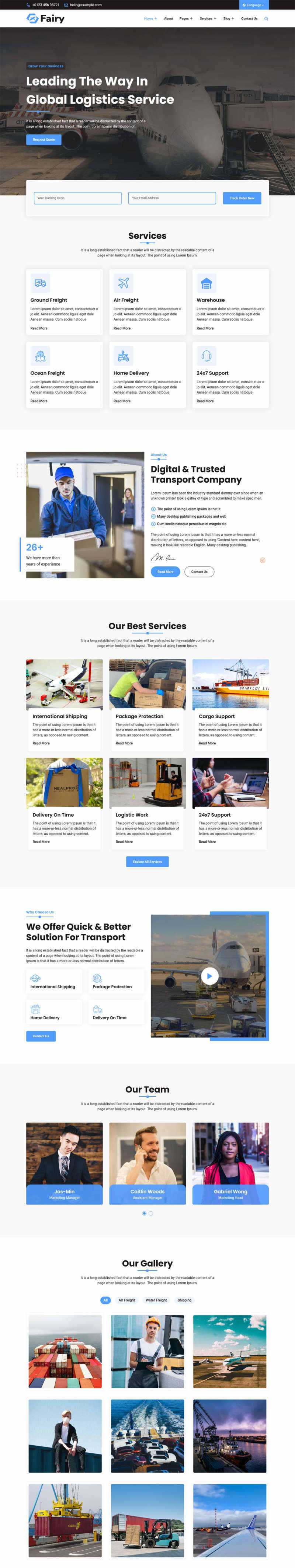 bootstrap响应式多功能的物流快递公司HTML模板 - 小辰精品|源码站™
