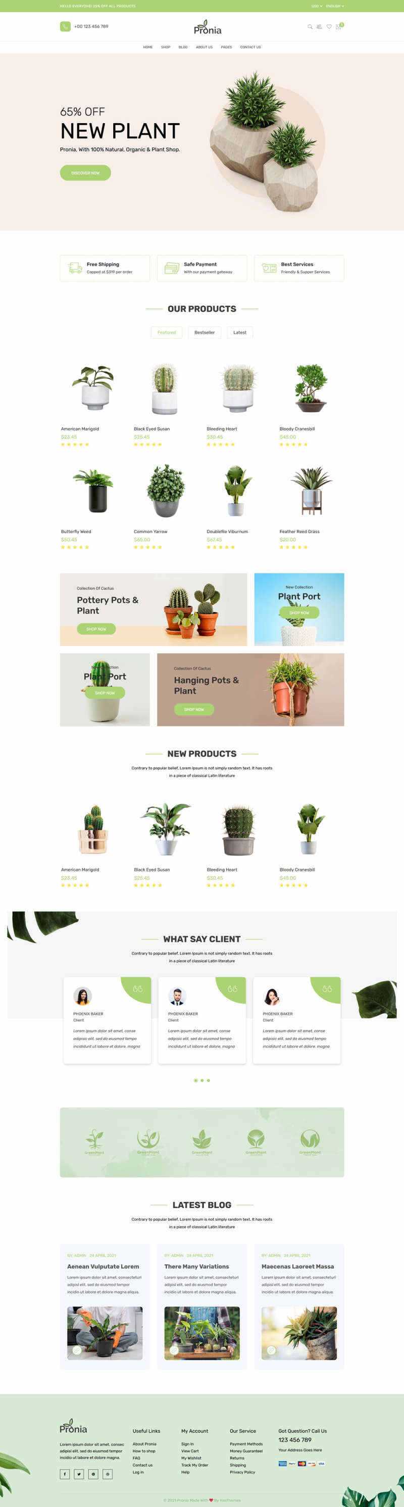 Bootstrap响应式盆栽植物商城网页模板 - 小辰精品|源码站™