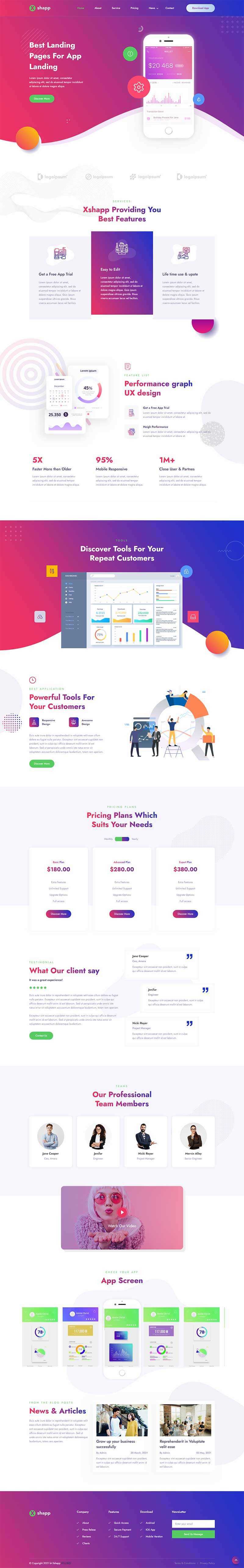 响应式app软件功能介绍官网html模板 - 小辰精品|源码站™