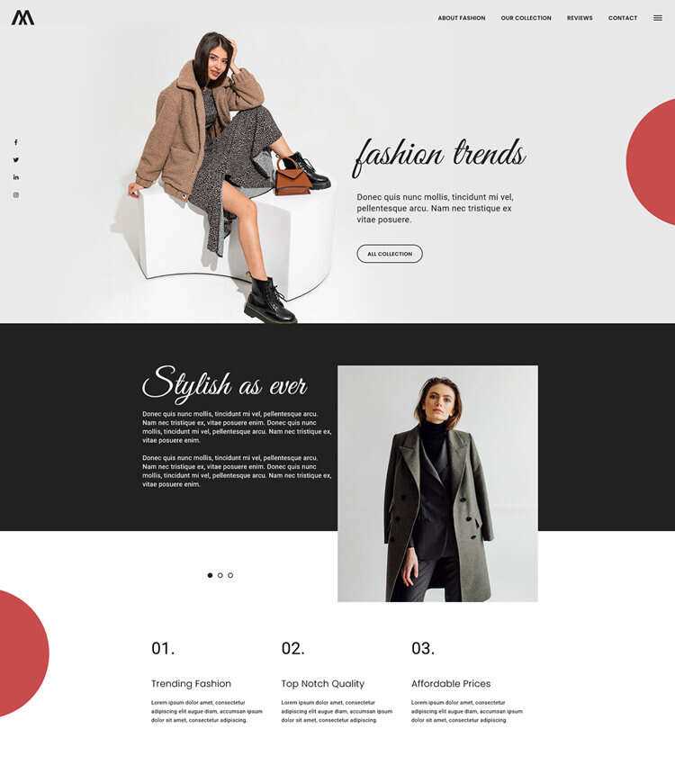 欧美时尚服饰网站html5模板 - 小辰精品|源码站™