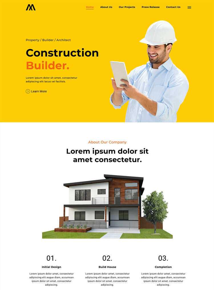 房地产建筑开发商网站html5模板 - 小辰精品|源码站™