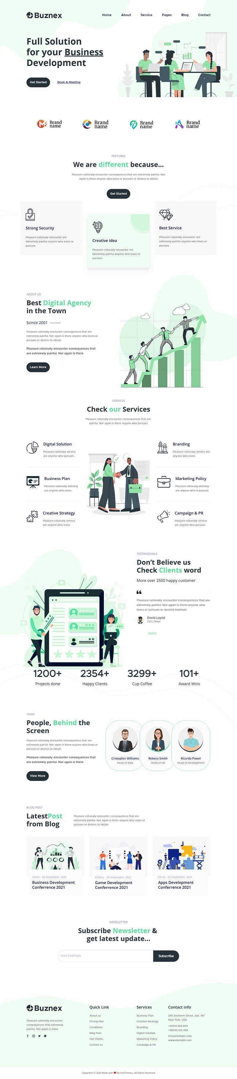 通用的公司业务产品展示响应式html模板 - 小辰精品|源码站™