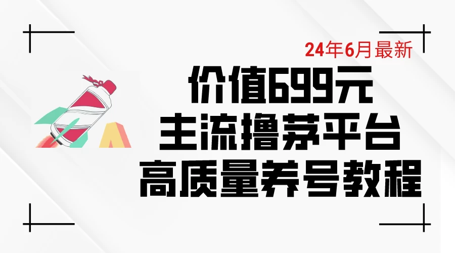 6月最新，价值699的主流撸茅台平台，精品养号下车攻略 - 小辰精品|源码站™