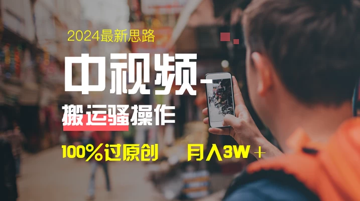 中视频新思路，双重去重100%过原创，一键分发多平台变现，简单无脑，日入1000+ - 小辰精品|源码站™