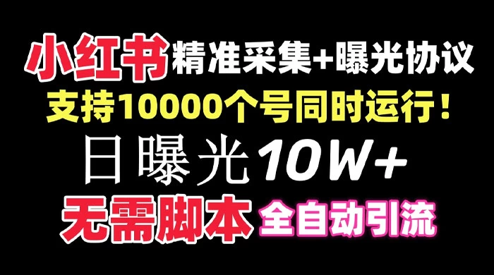 价值 10 万的小红书全自动采集+引流协议一体版！无需手机，支持 10000 个账号同时运行 - 小辰精品|源码站™