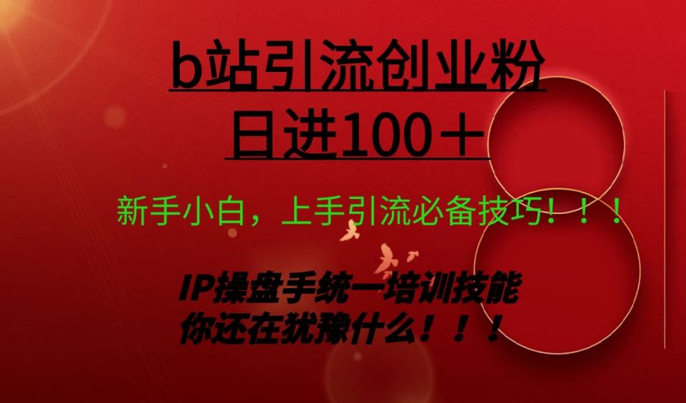 日引创业粉 100+ b 站全套打法【实操教学】不容错过 - 小辰精品|源码站™