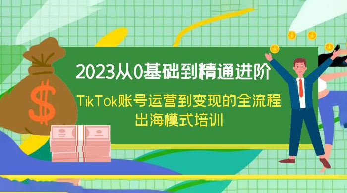 2023 从 0 基础到精通进阶，TikTok 账号运营到变现的全流程出海模式培训 - 小辰精品|源码站™