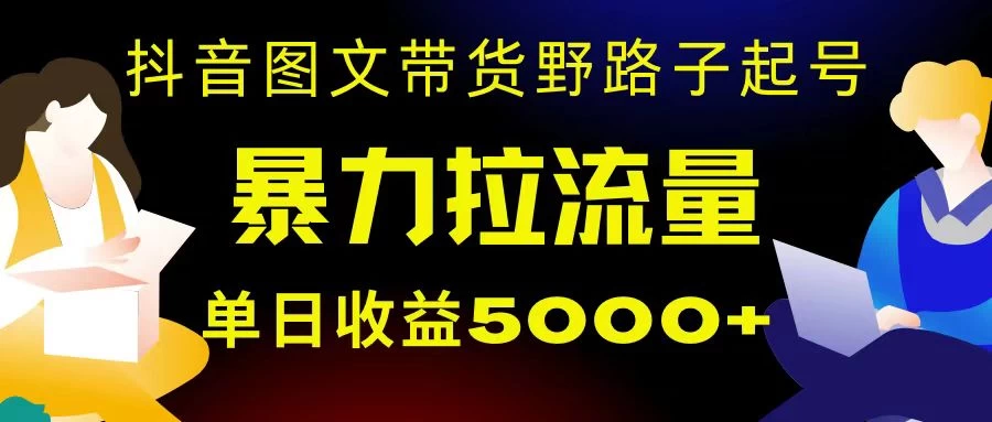 抖音图文带货暴力起号，单日收益 5000+，野路子玩法，简单易上手，一部手机即可 - 小辰精品|源码站™