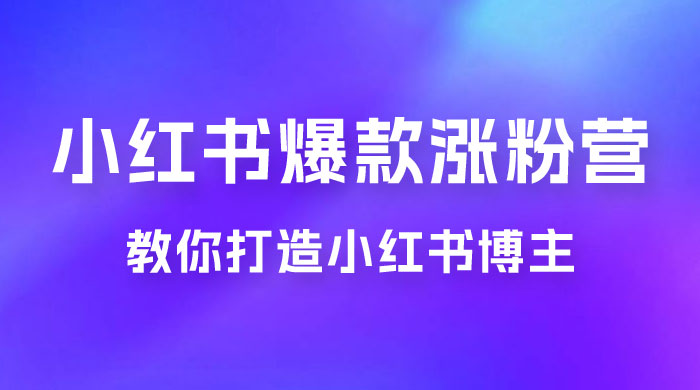 17 天小红书爆款涨粉营，广告变现方向：教你打造小红书博主 IP、接广告变现的 - 小辰精品|源码站™