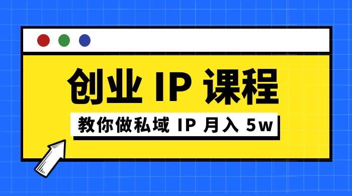 价值 2980 创业 IP 课程，教你做私域 IP 月入 5w - 小辰精品|源码站™