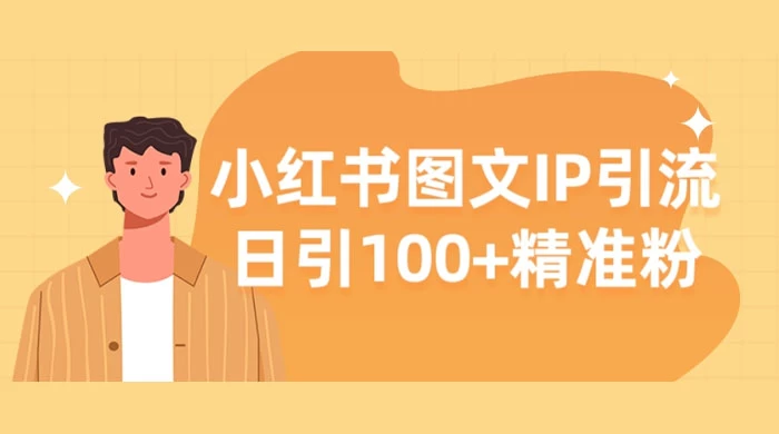 小红书图文 IP 引流，日引 100+ 精准粉【揭秘】 - 小辰精品|源码站™