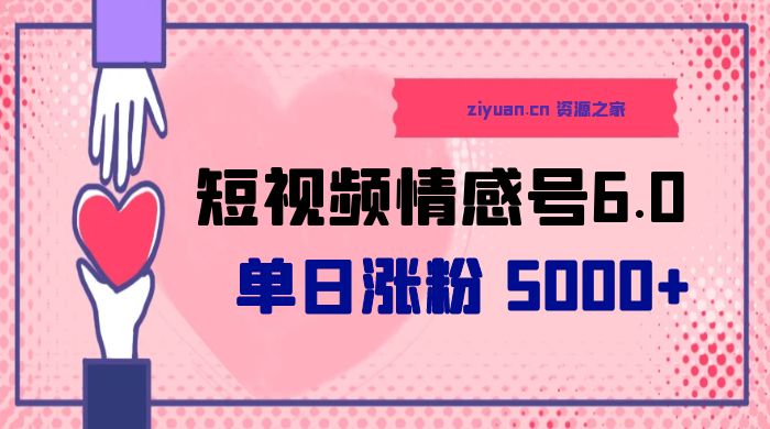 短视频情感号 6.0：单日涨粉 5000+，单条作品变现 300+ - 小辰精品|源码站™