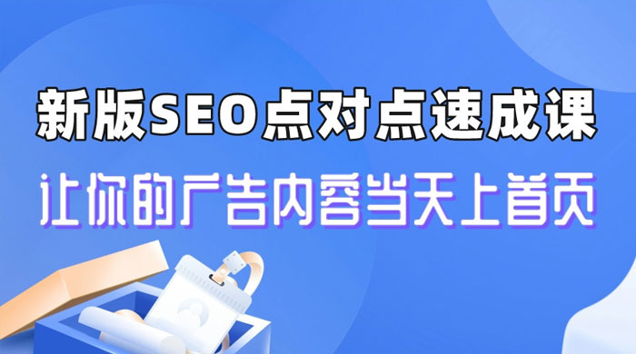 新版 SEO 点对点引流速成课：让你的广告内容当天上首页 - 小辰精品|源码站™